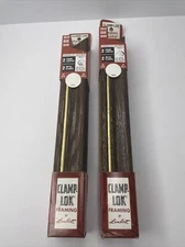 2 Solid Oak Wood Picture Framing Kit NO NAILS/GLUE Lambert Clamp-NOS NEW VTG DK