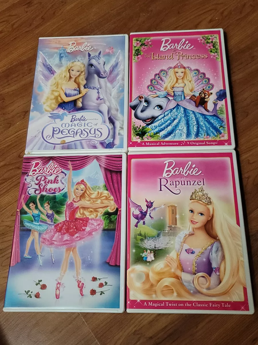 Barbie DVD Lot Of 4 Movies Tested