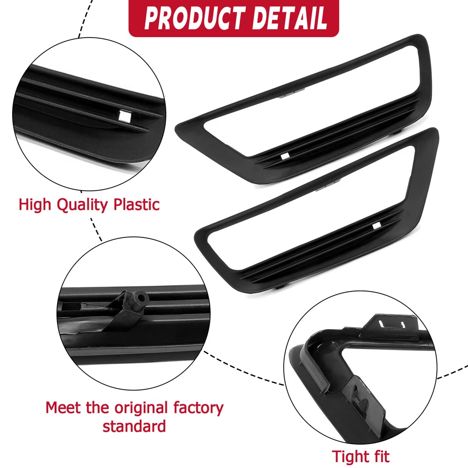 For 2013 2014 2015 Honda Accord LX EX EX-L Fog Light Cover Trim Bezel Pair - Изображение 4 из 4