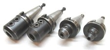 4 ASSORTED CNC BT40 ENDMILL TOOLHOLDERS - 5/16", 3/8", 7/8", 1"