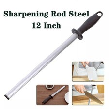 New 12 Diamond Knife Sharpening Steel Rod Sharpener Professional Knife Sharpener