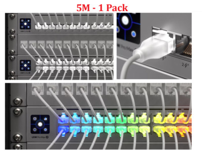 1 Pack of 5M - Ubiquiti Etherlighting Patch Cable - White