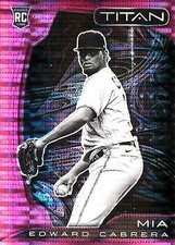 Edward Cabrera 2022 Panini Chronicles #6 Titan Pink Pulsar Miami Marlins