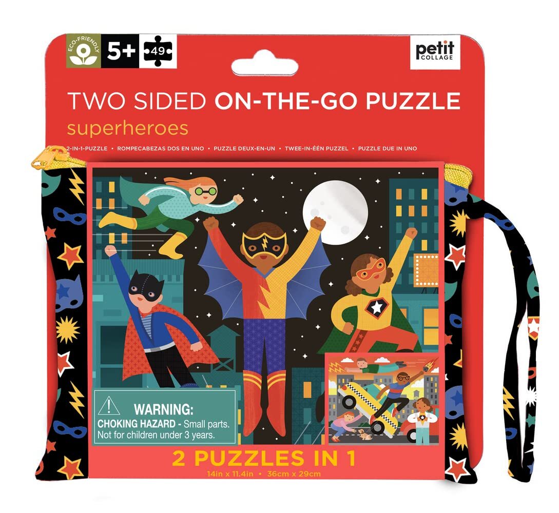 Petit Collage 0810073341180 Superheroes Puzzle
