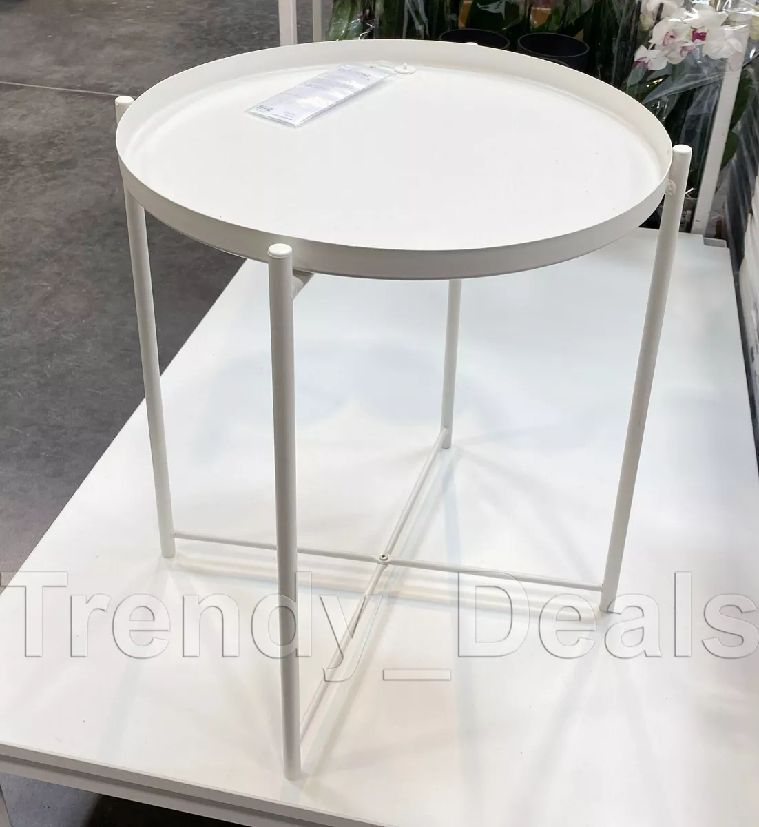 Ikea gladom online tray table white