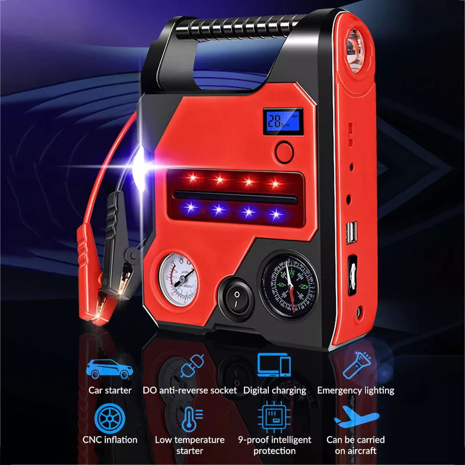 1200A Car Jump Starter with Air Compressor Power Bank Battery Charger