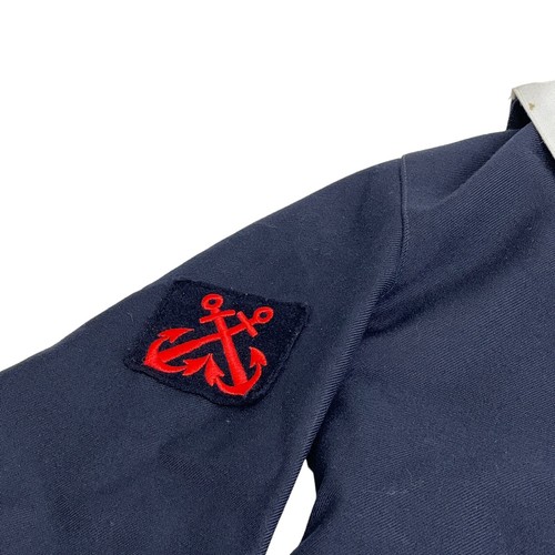 Vintage French Sailor Shirt Hat Set Marine Nationale Navy Blue Uniform 38 Chest - Picture 4 of 20