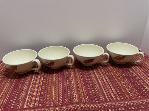 Vintage MCM Franciscan Autumn Leaves Coffee Cups & Saucers (4 Sets ) L - Picture 4 of 11
