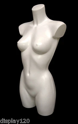 THE SHOPFITTING SHOP High Quality Female Mannequin Torso Body Form Display Bust White