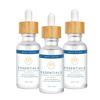 MAYU Trace Mineral Drops (3 Btls) - Hydration, Energy, Electrolytes - 75+ Minera