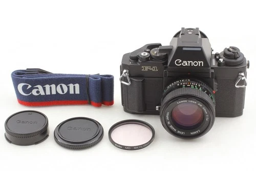 [MINT / Strap] Canon NEW F-1 AE Finder 35mm Film Camera NFD 50mm F1.4 Lens JAPAN