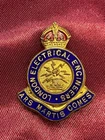 Lovely WW1/2 London Electrical Engineers Enamel Sweetheart Brooch w/fixing