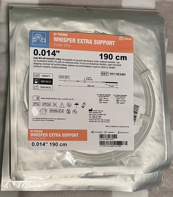 Abbott 1011834H Hi-Torque Extra Support Guide Wire 190cm Ex3-31-27 & 11-30-26