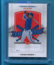CAVAN BIGGIO BLUE JAYS 2021 PANINI CHRONICLES AMERICA'S PASTIME #39 DUAL JERSEY