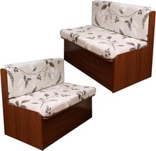 RV Dinette Cushion Covers Soft 4pc Camper Booth Seat Slipcover,01 2 Bench Cover