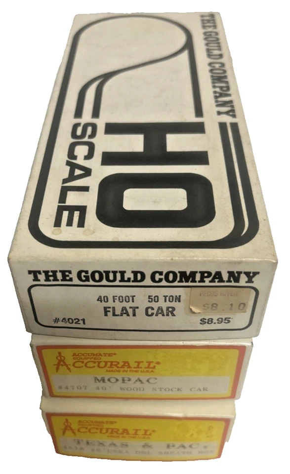 Lot of 3-2 Accurail 1- Gould Co. HO Scale Stock Cars Model Kits in Box - Image 2 of 4