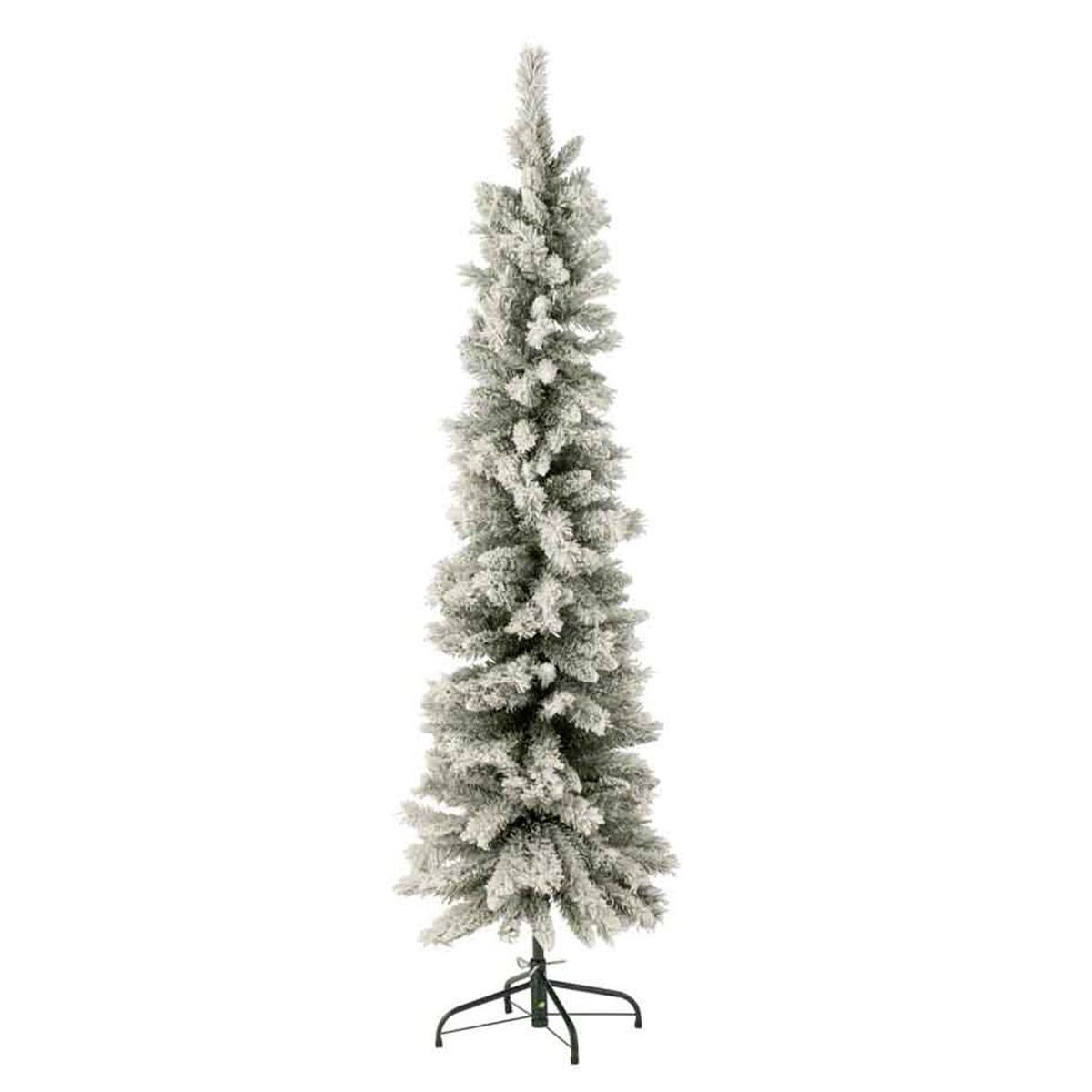 Sapin de Noël enneigé 184cm vert pour créer une ambiance de chalet d'hiver