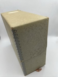 Vtg Archival Folio Storage Box Metal Edge Archival Boxboard AcidFree 12.5x10.5x5
