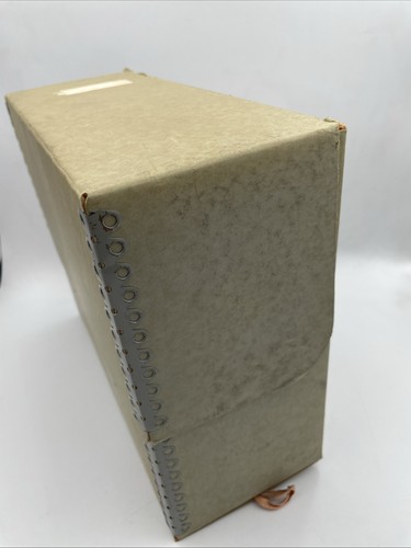 Vtg Archival Folio Storage Box Metal Edge Archival Boxboard AcidFree 12.5x10.5x5