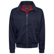 New Mens Harrington Jacket Lightweight Mod Coat Long Sleeve Bomber Full Zip Up