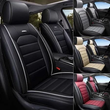 For Mini Cooper 2002-2023 Black Leather Car 2 Front Seat Covers Cushion Full Set