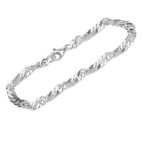 Armband 925 Sterling Silber 19Cm Doppel Panzerkette Gedreht Herren Armkette Fein