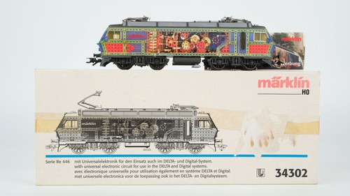 Märklin H0 34302 E-Lok BR Re 4/4 Wechselstrom Delta Digital (vermutlich verharzt | Condition: Gebraucht