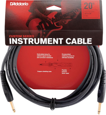 D'Addario PW-G-20 Instrumentenkabel Planet Waves Custom mit Jack St