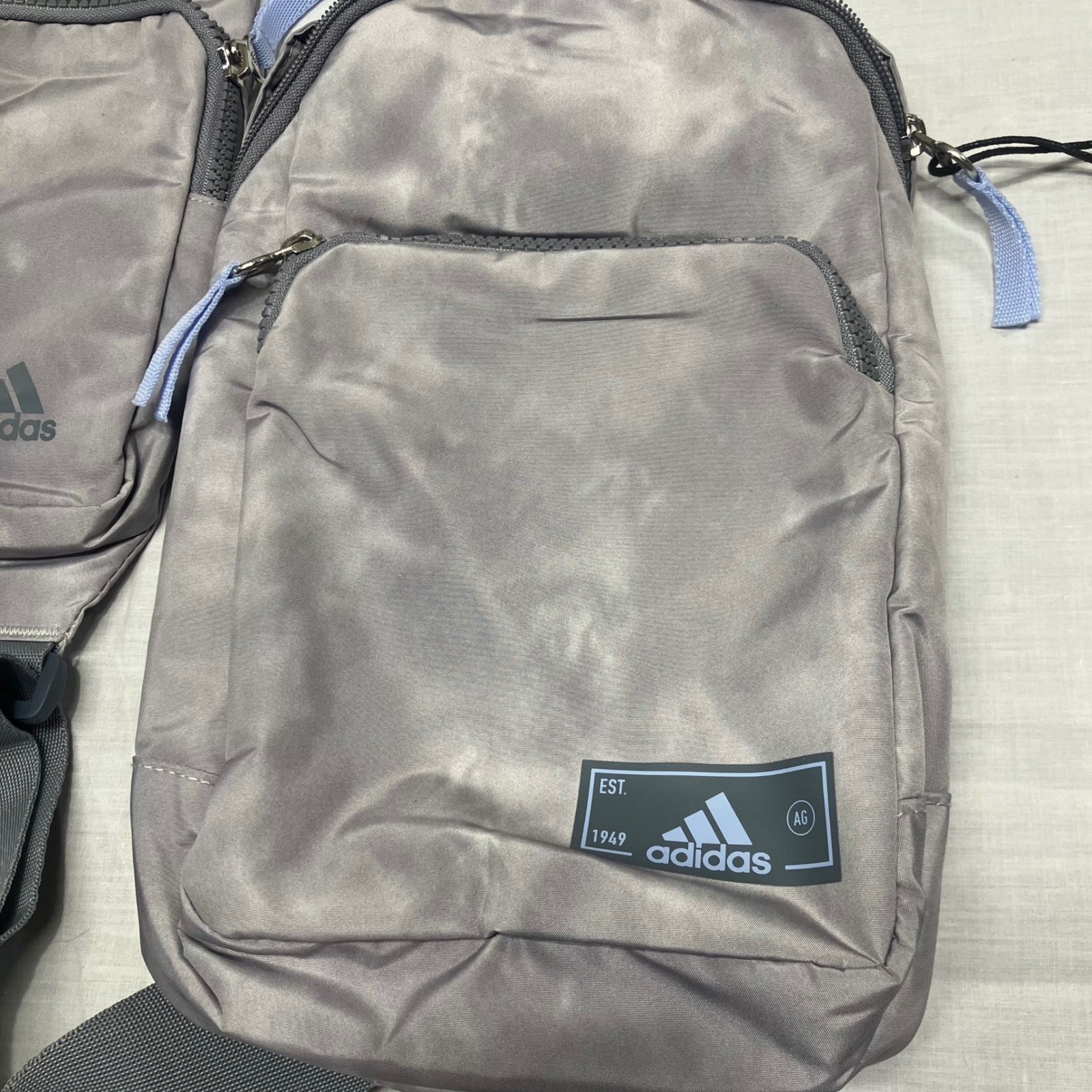 Adidas Essentials 2 Sling Crossbody Bag Stone Wash Grey Blue NEW NWT Compact thumbnail 5