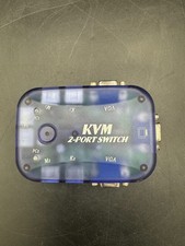 KVM-102 2-Port VGA KVM Switch PS/2 Keyboard Mouse Switch Box - Untested