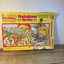 Vintage 1983 Rainbow Brite Rub N Play Transfers Colorforms Incomplete