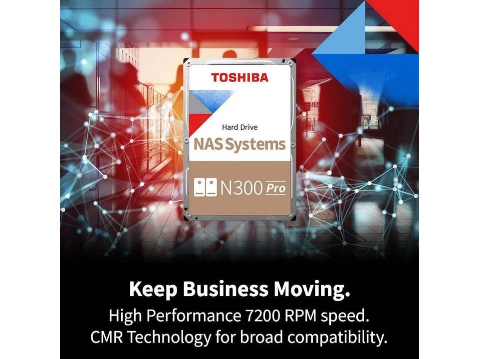 Toshiba N300 Pro 8TB NAS 3.5-Inch Internal Hard Drive - CMR SATA 6 Gb/s 7200 RPM - Image 4 of 4