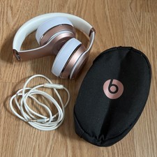 Beats Solo3 Wireless On-Ear Bluetooth Headphones Rose Gold A1796 NEW CUSHIONS