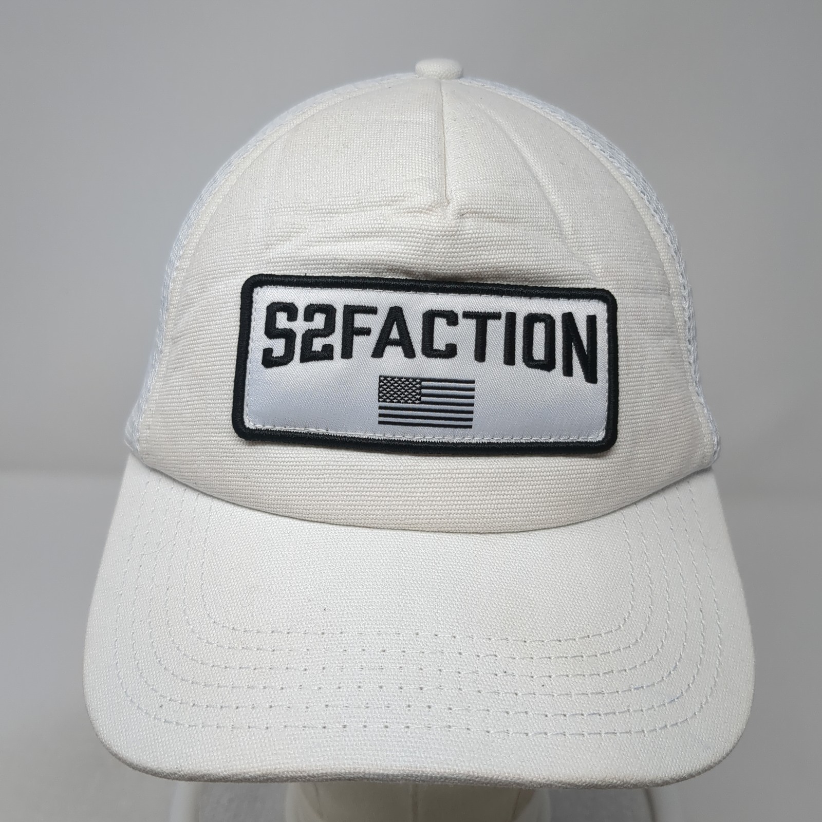 S2faction Patch Snapback Trucker Hat White One Si… - image 2