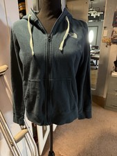 Northface Womens Hoodie Jacket Size Medium Teal Green Long Sleeve Full Zip