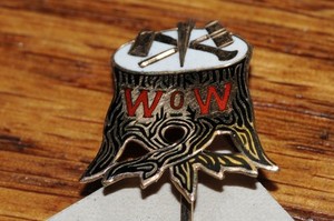 WOW Woodmen of the World Fraternal Organization Stick Pin Gold Filled 1899 NOS*