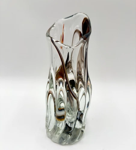 Vintage Murano Hand-Blown Sommerso Art Glass Vase
