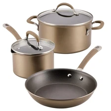 Circulon 5 Piece Nonstick Cookware Set - Bronze – SEALED new in manufacturer box