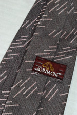 Neck Tie VTG 70s Jordache Horsehead Label Mauve Lavender Ivory Dash 53" x 2.75"