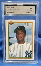 1990 Bowman Baseball #439 Bernie Willians New York Yankees AGS 9  MINT
