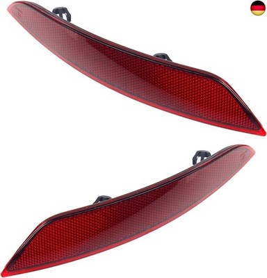 1 Pair Replacement Rear Bumper Reflector Lamp Red Left and Right Rear Bumper