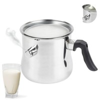 1,5L Milchtopf Simmertopf Edelstahl Kochtopf Wasserbad Mit FlöTenkessel