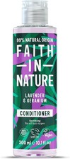 Faith in Nature 300Ml Natural Lavender & Geranium Conditioner, Soothing, Vegan & 14.63 per litre