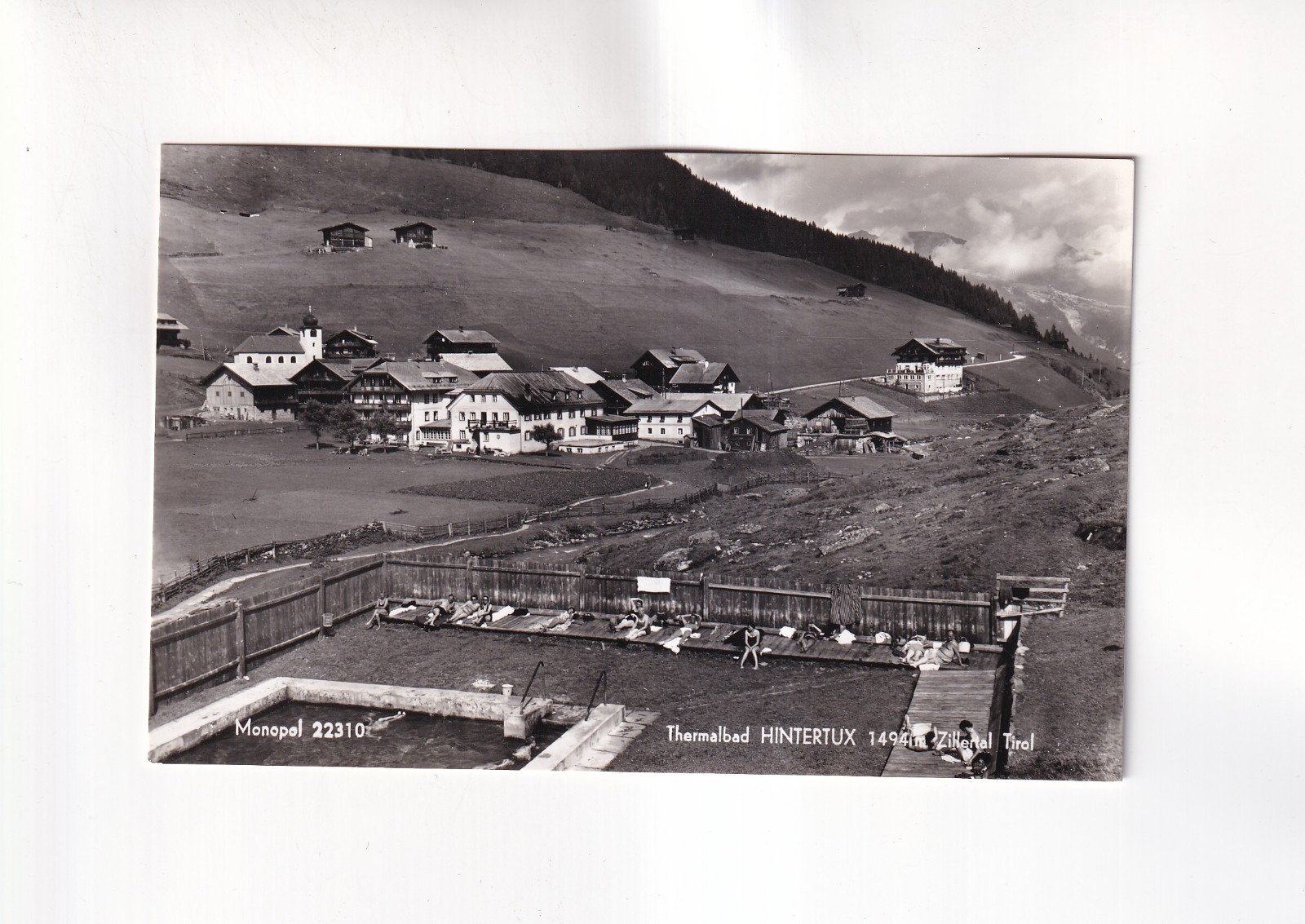 F6611) Carte postale, HINTERTUX au Tyrol - Thermalbad Eglise Hotel