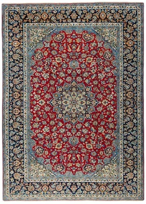 Perserteppich Isfahan 414 x 300 cm  Orientteppich Top Zustand - Rot - Bild 1 von 4