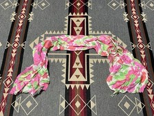 Fortnum & Mason Otto Lucas Floral Silk Scarf England M12