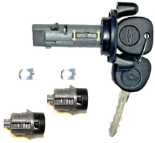 NEW CHEVROLET OEM IGNITION SWITCH LOCK CYLINDER + 2 DOOR LOCK CYLINDER + 2 KEYS