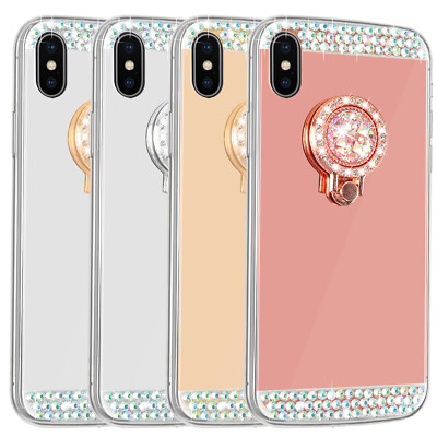 for iPone X/XS/XR/XS Max Plus Bling Case Mirror Diamond Crystal Rhinestone Cover