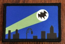 Batman Bat Signal Morale Patch Tactical Military USA Hook Badge Army Flag