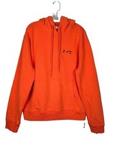 Off-White Virgil Abloh 2013 Orange Hoodie XL Black Logo Hand Signs Deadstock NWT